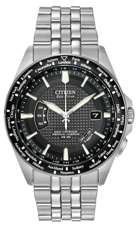 citizen eco drive radio controlled perpetual calendar wr200